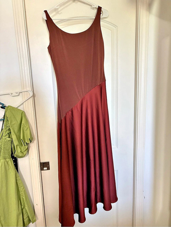 Dresses & Skirts - Burgundy Asymmetrical Maxi Dress Like New